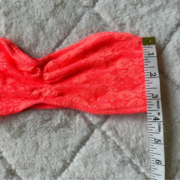 Victoria Secret PINK | Coral Lined Lace Bralette / Bandeau | Size Extra Small - Picture 15 of 15